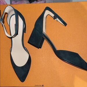 NWOT Nine West Suede Ankle Strap Heels